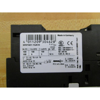 Siemens 3RV1421-1GA10 Motor Starter 3RV14211GA10 - Used