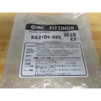 SMC KQ2Y04-02S One Touch Tee Fitting KQ2Y0402S (Pack of 10)