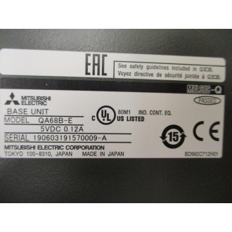 Mitsubishi QA68B-E Slot Rack Base Unit