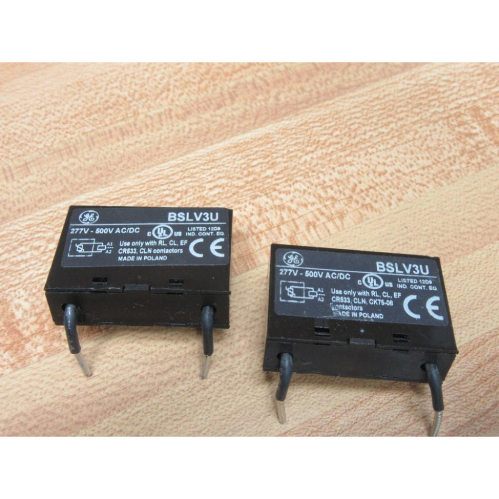 GE General Electric BSLV3U Varistor Voltage Suppressor 277V-500V ACDC (Pack of 2) - Used