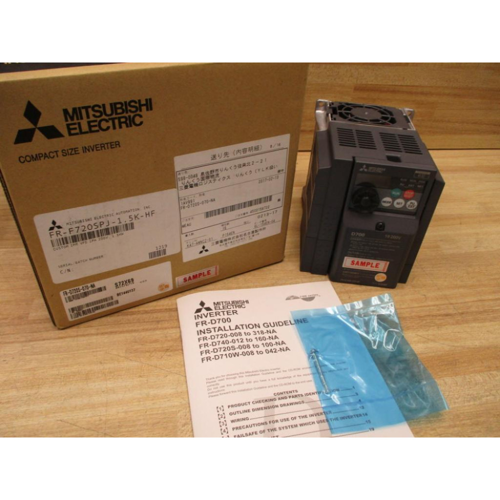 Mitsubishi FR-D720S-070-NA Electric Inverter FR-F720SPJ-1.5K-HF Mitsubishi FR-D720S-070-NA Electric Inverter FR-F720SPJ-1.5K-HF