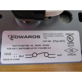 Edwards Signaling 270A-SPO Fire Alarm Station 270ASPO