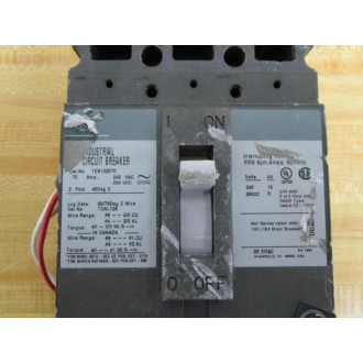 General Electric TEB132070 70A Circuit Breaker W Wires - Used