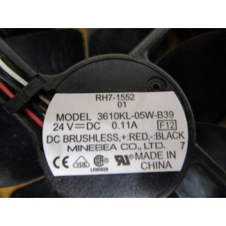 Minebea 3610KL-05W-B39-F12 Fan 3610KL-05W-B39 - Used