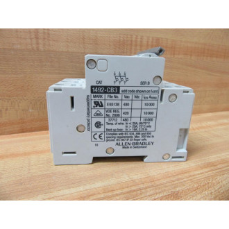 Allen Bradley 1492-CB3-F100 Circuit Breaker 3P 10A 1492CB3F100 - Used