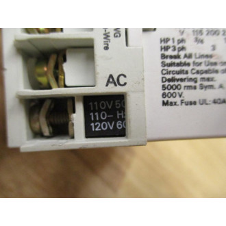 Sprecher + Schuh CA4-9-10-120 Miniature Contactor CA4910120 - Used