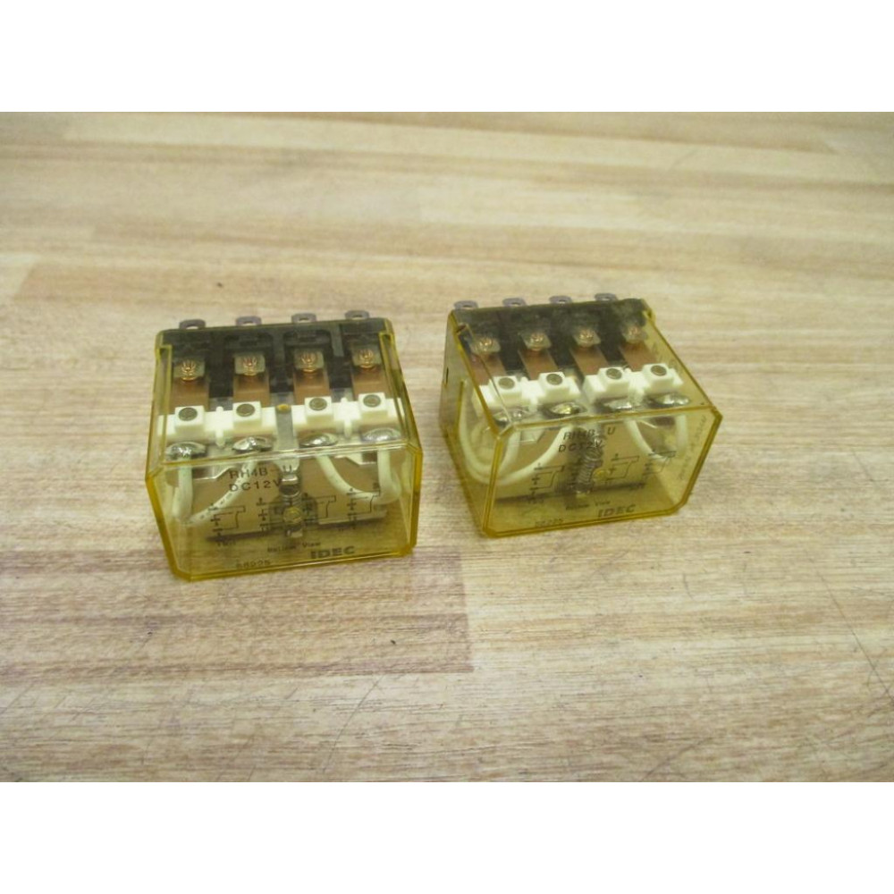 IDEC RH4B-U-DC12V Relay RH4BUDC12V (Pack of 2) - Used