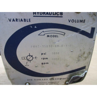 Continental Hydraulics PVR2-15B10-RM-0-1-C Variable Volume Pump PVR215B10RM01C - Used