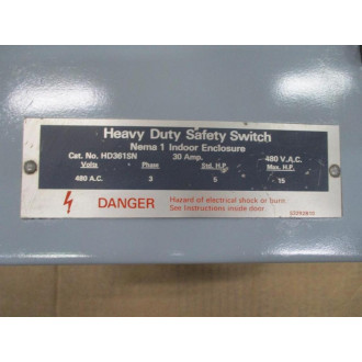 Sylvania HD361SN Heavy Duty Safety Switch - Used