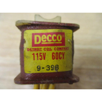 Decco 9-398 Solenoid Coil 9398 - Used