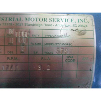 Industrial Motor Service 21705 Leeson Motor - Used