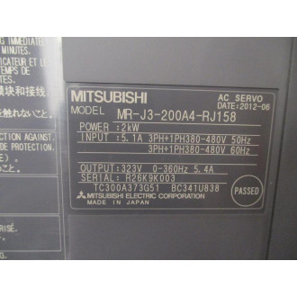 Mitsubishi MR-J3-200A4-RJ158 AC Servo Amplifier MRJ3200A4RJ158