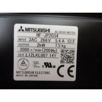 Mitsubishi HF-JP2034 AC Servo Motor HFJP2034