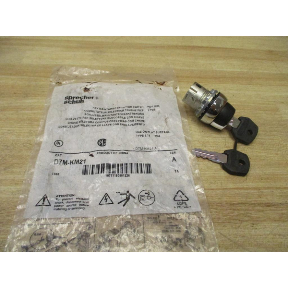 Sprecher+Schuh D7M-KM21 Selector Switch D7MKM21 & Sprecher+Schuh D7M-KM21 Selector Switch D7MKM21 &