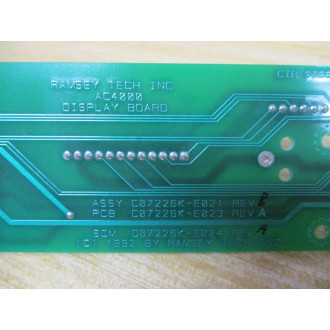 Ramsey Tech C07226K-E021 Display Board AC4000 - Used