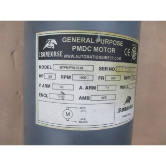 Automation Direct MTPM-P75-1L18 General Purpose PMDC Motor MTPMP751L18 - Used