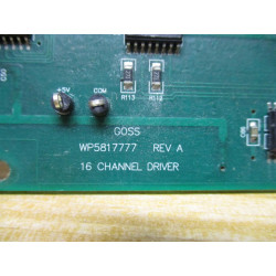 Goss WP5817777 16 Channel Driver Board - Parts Only