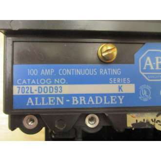 Allen Bradley 702L-DOD93 Contactor 702LDOD93 Coil 73A86 - Used