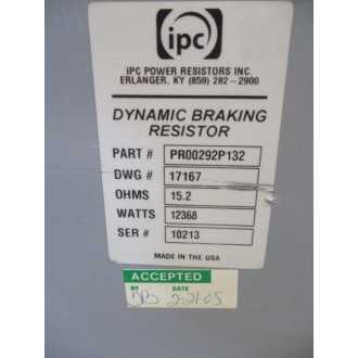 IPC Power Resistors PR00292P132 Dynamic Braking Resistor - New No Box