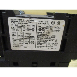 Siemens 3RT1036-1AL20 Sirius Contactor 3RT10361AL20 - Used