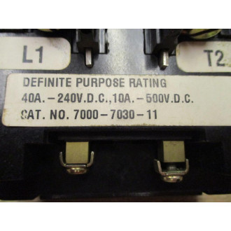 Joslyn Clark Ward Leonard 7000-7030-11 Contactor 7000703011 - Used
