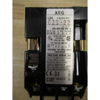 AEG 910-302-623-22 Contactor LS4 Cracked Corner - Used