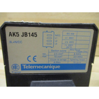 Telemecanique AK5-JB145 Panel BusBar AK5JB145 Broken Mounting Tab - New No Box