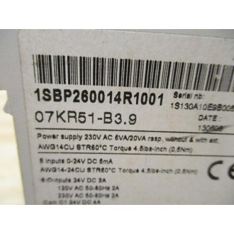 ABB 1SBP260014R1001 Central Unit W CS31 Bus 07KR51 B3.9 - New No Box