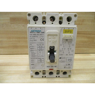 Siemens 3VF3111-1FN41-0AA0 63A Circuit Breaker 3VF3131-1FN41-7KA0 - Used