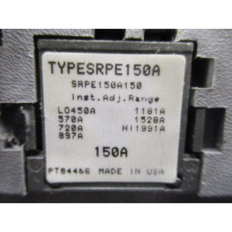 General Electric SEHA36AT0150 Spectra RMS 150A Circuit Breaker W 2 Wires - Used