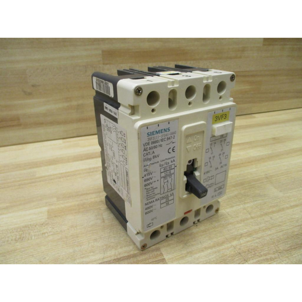 Siemens 3VF3111-1FS41-0AA0 100A Circuit Breaker 3VF31111FS410AA0 - Refurbished