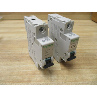 Schneider 24506 Square D Breaker 1P 10A MG24506 WDIN Clip (Pack of 2) - Used