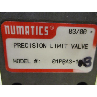 Numatics 01PBA3-1B Limit Valve O1PBA3-1B 01PBA31B - New No Box