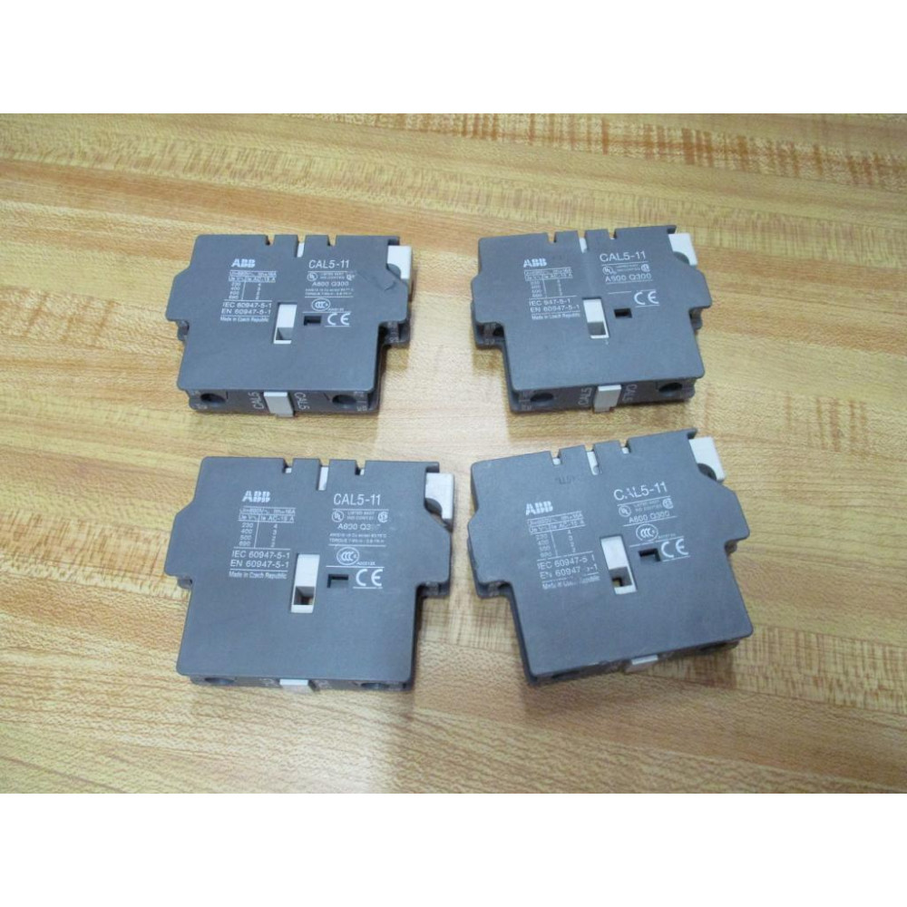 ABB CAL5-11 Auxiliary Contact CAL511 (Pack of 4) - Used