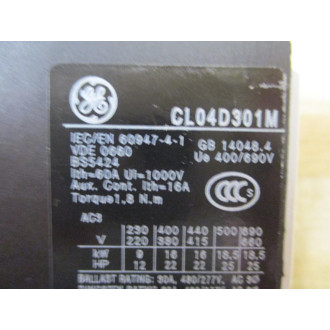General Electric CL04D301M Contactor CL04D301 WO DIN-Rail - Used