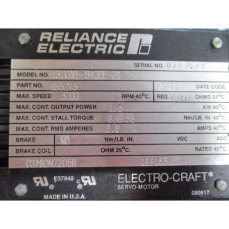 Reliance Electric 1326AB-B430E-21 Electro-Craft Servo-Motor 155275 - Used