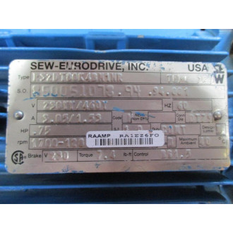 SEW-Eurodrive R32DT80K4BN1NR Motor - Used