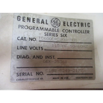 General Electric IC600CP200A-M01 Programmable Controller IC600CP200AM01 GE - Used
