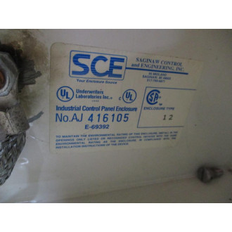 Saginaw Control & Engineering AJ416105 Industrial Control Panel Enclosure - Used