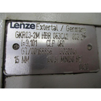 Lenze GKR03-2M HBR 063C42 Gear Box GKR032MHBR063C42 - Used
