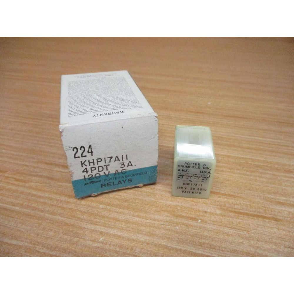 Potter & Brumfield KHP-17A11-120V AC Relay KHP-17A11-120VAC