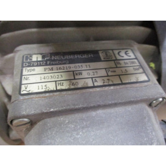 KNF Neuberger PM16219-035.11 Pump Motor 1403023 - Used