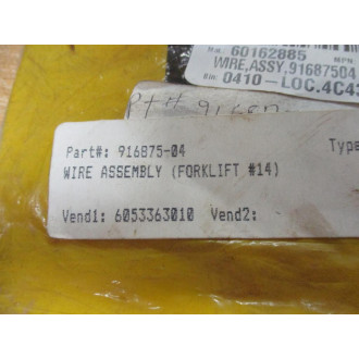 Caterpillar 916875-04 Wire Assembly 91687504