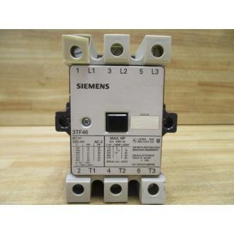 Siemens 3TF46 22-0AP0 Contactor 3TF46220AP0 2 Bent Terminal Guards - Used