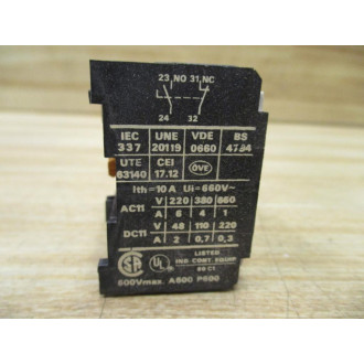 Ward Leonard WBCL4-11 Contact Block W9400201-11