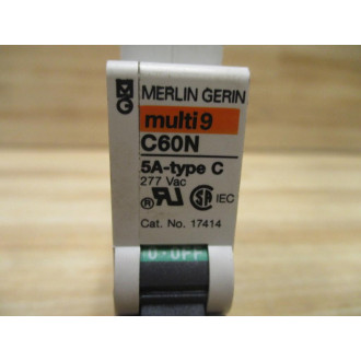 Merlin Gerin 17414 Square D 5A Circuit Breaker MG17414 Schneider - Used