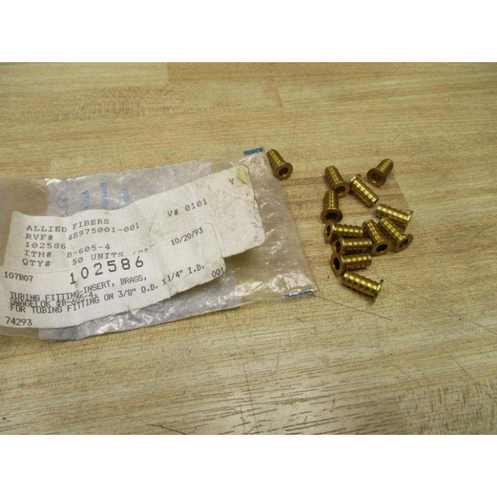 Swagelok B-605-4 Tubing Insert B6054 (Pack of 10)