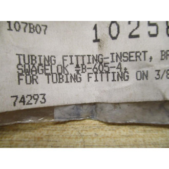Swagelok B-605-4 Tubing Insert B6054 (Pack of 10)