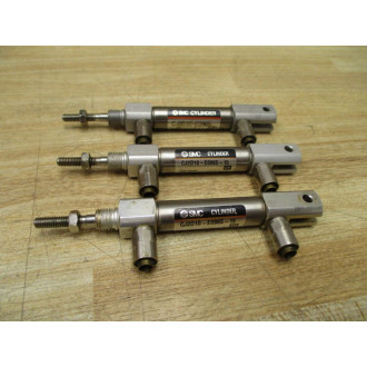 SMC CJ2D10-E0965-15 Air Cylinder CJ2D10E096515 W Fittings (Pack of 3) - Used