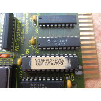 WinSystems 400-0162-000 FPVGA Card 4000162000 4 Board As Is - Parts Only